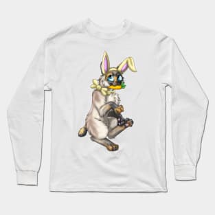 Bobtail BunnyCat: Tortie Point (Yellow) Long Sleeve T-Shirt